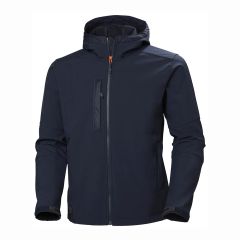 Helly Hansen Kensington Navy Hooded Zip Front Softshell Workwear Jacket