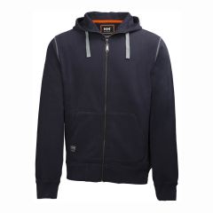 Helly Hansen Oxford Navy Cotton Full Zipped Front Workwear Hoodie