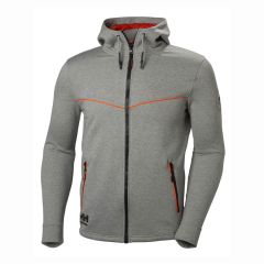 Helly Hansen Chelsea Evolution Grey Zipped Front Workwear Hoodie