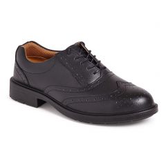 City Knights SS500CM Black Leather Brogue Style Executive Safety Shoes