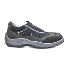 Base B0440 MECHANIC GREY SUEDE LEATHER SLIP ON SAFETY TRAINERS