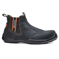 Base B0652 DEALER BLACK LEATHER METAL FREE SAFETY DEALER BOOTS