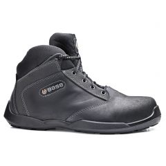 Base B0653 HOCKEY BLACK LEATHER S3 METAL FREE LIGHTWEIGHT SAFETY BOOTS