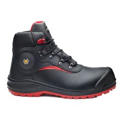 Base B0891C BE STONE BLACK LEATHER CUT RESISTANT SAFETY WORK BOOTS