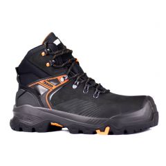 Base Fortrex B1601 T Rex Mid Water Resistant Black Leather Safety Boots