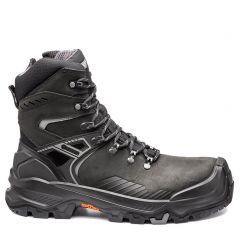 Base Fortrex B1611 T Massive High Leg Side Zip Black Leather Safey Boots