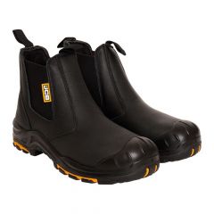 JCB Black Full Grain Leather S3 Metal Free Safety Dealer Boots