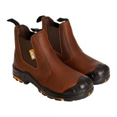 JCB Brown Full Grain Leather S3 Metal Free Safety Dealer Boots