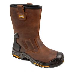 JCB Denstone Crazy Horse Waterproof S3 Composite Toe Safety Rigger Boots