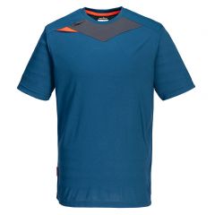 DX4 Workwear DX411 Metro Blue Short Sleeve Moisture Wicking Tee Shirt