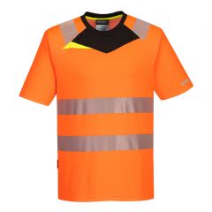 DX4 Workwear DX413 Orange Short Sleeve Moisture Wicking High Vis T Shirt