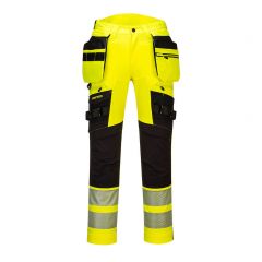 DX4 Workwear DX442 Yellow High Vis Detachable Holster Pocket Trousers