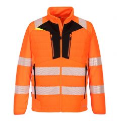 DX4 Workwear DX473 Orange Lightweight High Vis Hybrid Baffle Jacket