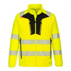 DX4 Workwear DX473 Yellow Lightweight High Vis Hybrid Baffle Jacket