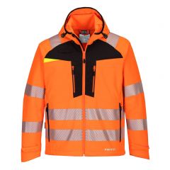 DX4 Workwear DX475 Orange Breathable Windproof High Vis Softshell Jacket