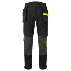 EV4 Workwear EV440 Black Kneepad Pocketed Stretch Holster Work Trousers