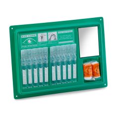 Wall Mountable Eyewash Pod Station with 10 x 20ML Emergency Eyewash Pods