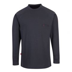 Portwest Bizflame Knit FR33 Navy FR Anti Static Ribbed Cuff Crew Neck