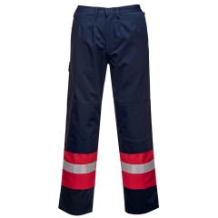 Portwest Bizflame Plus FR56 Navy High Vis Antistatic Knee Pad Trousers