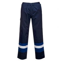 Portwest Bizflame Plus FR56 Navy Royal High Vis Antistatic Knee Pad Trousers