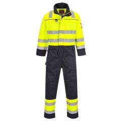 Portwest Bizflame Multi Fabric FR60 Yellow High Vis Multi Norm Coverall