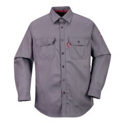 Portwest Bizflame Workwear FR89 Grey Flame Resistant Lightweight Shirt