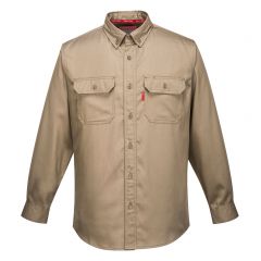 Portwest Bizflame Workwear FR89 Khaki Flame Resistant Lightweight Shirt