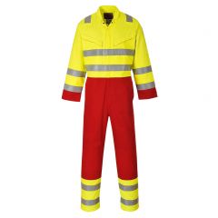 Portwest Bizflame Pro FR90 Yellow High Vis Anti Static Services Coverall