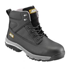 JCB Fast Track Black Leather Water Resistant Steel Toe S3 Safety Boots