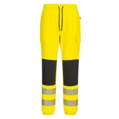 KX3 Workwear KX346 Yellow Slim Fit High Vis Flexi Work Jogger