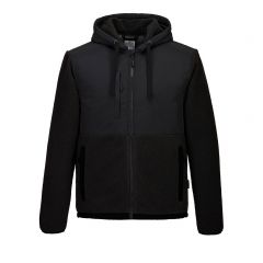 KX3 Workwear KX371 Black Front Zip Opening Borg Fleece Jacket