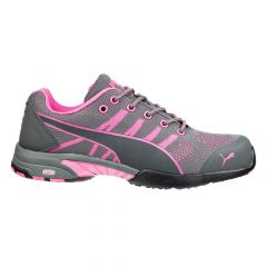 Puma Safety Celerity Knit Grey and Pink Ladies Safety Trainer Shoes