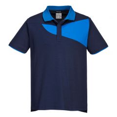 PW2 Workwear PW210 Navy Short Sleeve Cotton Comfort Polo Shirt