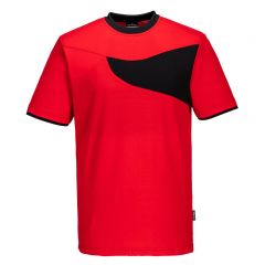 PW2 Workwear PW211 Red Cotton Comfort Short Sleeve Tee Shirt