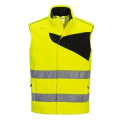 PW2 Workwear PW231 Yellow High Visibility Work Fleece Bodywarmer