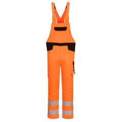 PW2 Workwear PW244 Orange High Visibility Bib and Brace Work Trousers