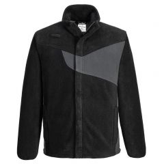 PW2 Workwear PW270 Black Contemporary Design Durable Fleece Work Jacket