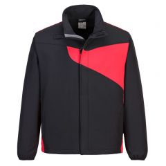 PW2 Workwear PW271 Black And Red Two Layer Softshell Fleece Work Jacket