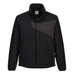 PW2 Workwear PW271 Black Two Layer Softshell Fleece Work Jacket