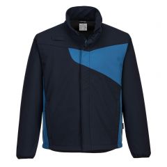 PW2 Workwear PW271 Navy Two Layer Softshell Work Fleece Work Jacket