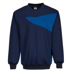 PW2 Workwear PW273 Navy Crew Neck Knitted Fabric Sweatshirt