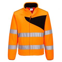 PW2 Workwear PW274 Orange Lightweight Mesh Lining High Visibility Fleece