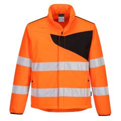 PW2 Workwear PW275 Orange High Visibility Softshell Work Jacket