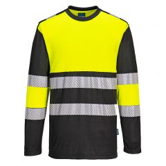 PW3 Workwear PW312 Yellow High Vis Cotton Comfort Class 1 T Shirt