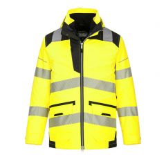 PW3 Workwear PW367 Yellow Waterproof High Vis 5 in 1 Breathable Jacket