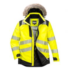 PW3 Workwear PW369 Yellow Waterproof High Vis Winter Parka Jacket