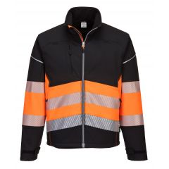 PW3 Workwear PW375 Orange Lightweight High Vis Class 1 Softshell Jacket