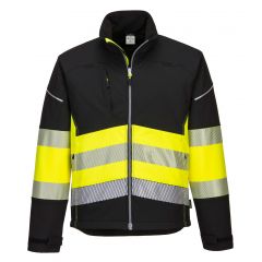 PW3 Workwear PW375 Yellow Lightweight High Vis Class 1 Softshell Jacket