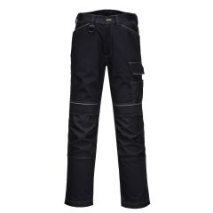 PW3 Workwear Black PW380 Kneepad Multipocket Stretch Ladies Work Trousers