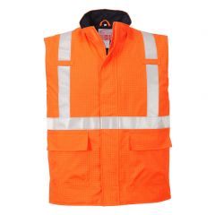 Portwest Bizflame Rain S776 Orange High Vis Anti Static FR Bodywarmer